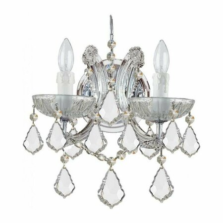 CRYSTORAMA Two Light Polished Chrome Wall Light 4472-CH-CL-S